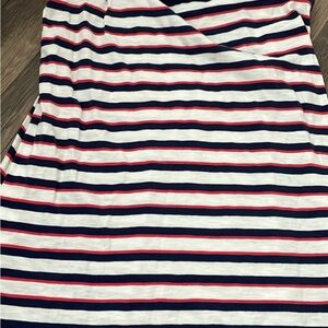 Universal Thread Navy, White & Red Striped A-Line Skirt
